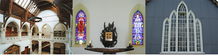 Left to right: Sligo Courthouse, Sligo, County Sligo; Saint Mary's Catholic Church, Pollagh, County Offaly; Lurganboy Church (Lurganboy), Lurganboy, County Leitrim Building of the Month 2007 Showcase